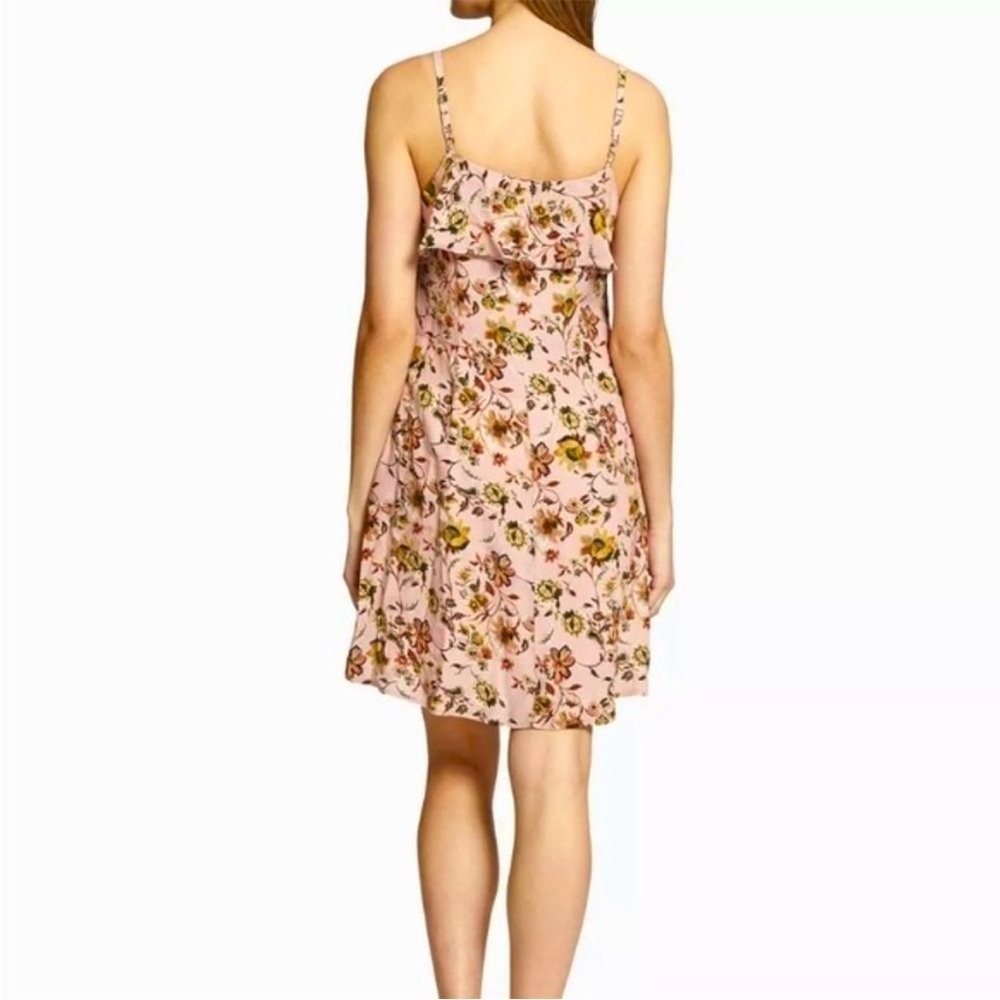 SANCTUARY Rafaella Ruffled Slip Pink Floral Sun Dress Button Closure - Picture 5 of 13